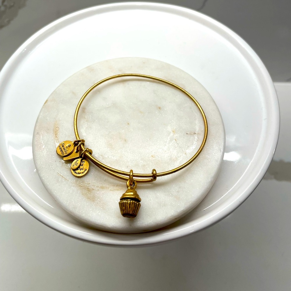 Alex and Ani Cupcake Bracelet in Gold
